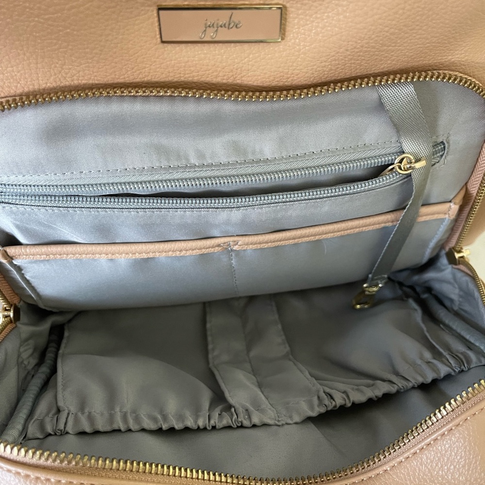 Jujube Million Pockets Backpack Vegan Leather Beige - Picture 13 of 15